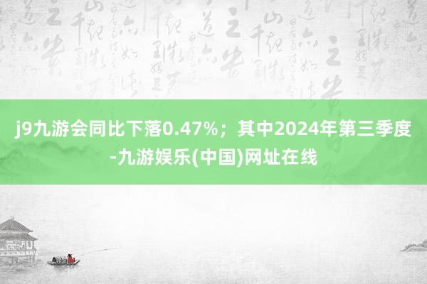 j9九游会同比下落0.47%；其中2024年第三季度-九游娱乐(中国)网址在线