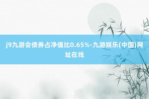 j9九游会债券占净值比0.65%-九游娱乐(中国)网址在线