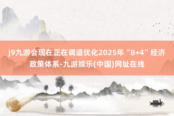 j9九游会现在正在调遣优化2025年“8+4”经济政策体系-九游娱乐(中国)网址在线